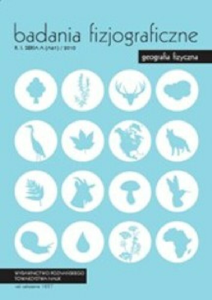 Okładka czasopisma Badania Fizjograficzne Seria A - Geografia Fizyczna