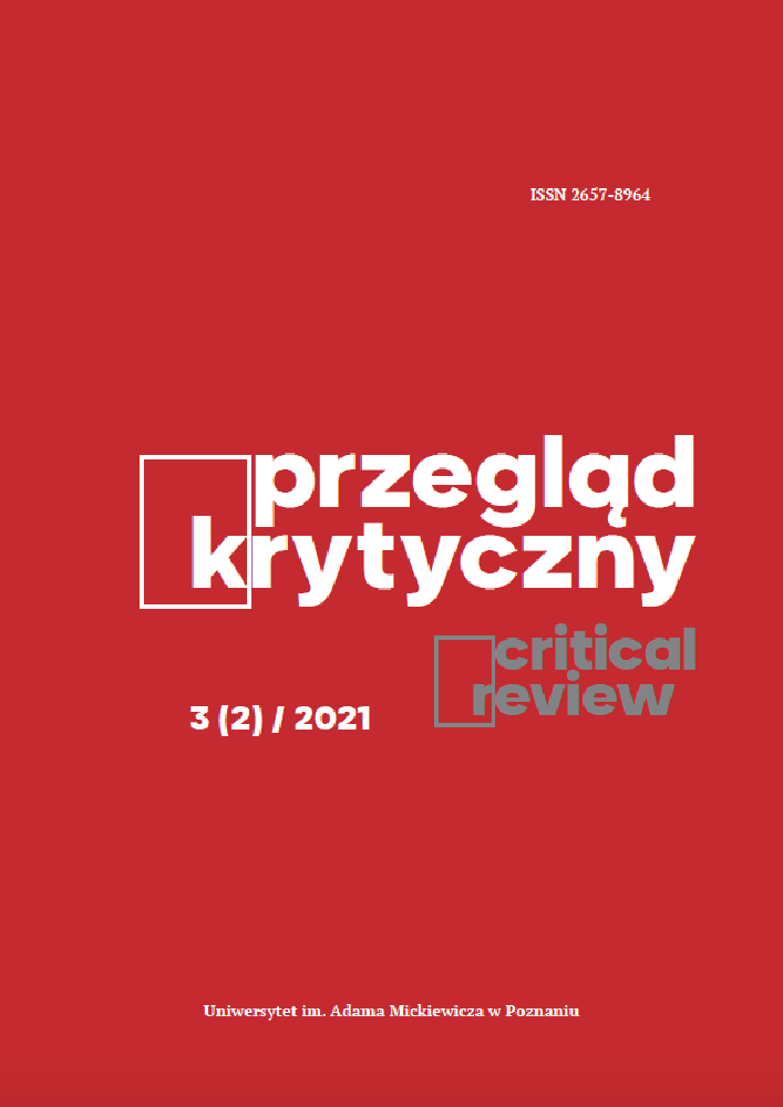 Okładka czasopisma Przegląd Krytyczny, tom 3, nr 2, rok 2021