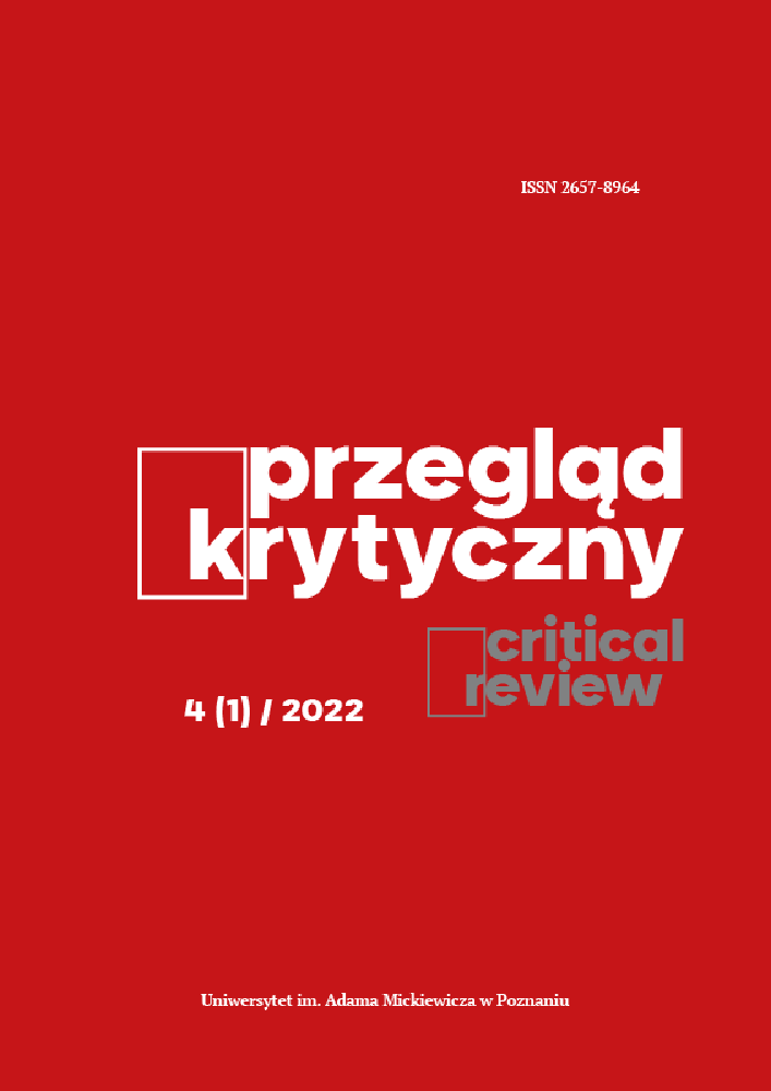 Okładka czasopisma Przegląd Krytyczny, tom 4, nr 1, rok 2022