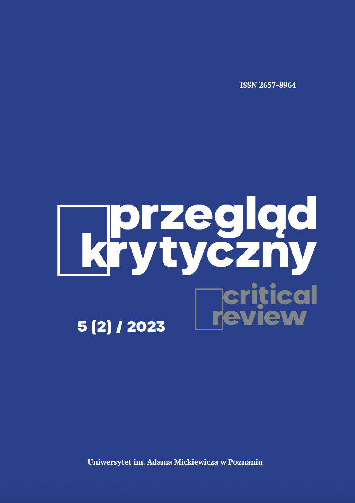 Okładka czasopisma Przegląd Krytyczny, tom 5, nr 2, rok 2023