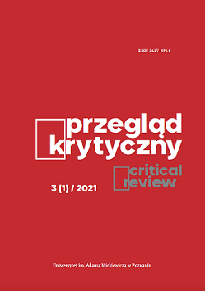 Okładka czasopisma Przegląd Krytyczny