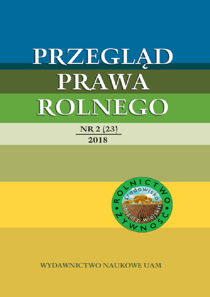 Journal cover Przegląd Prawa Rolnego, no. 2(23), year 2018