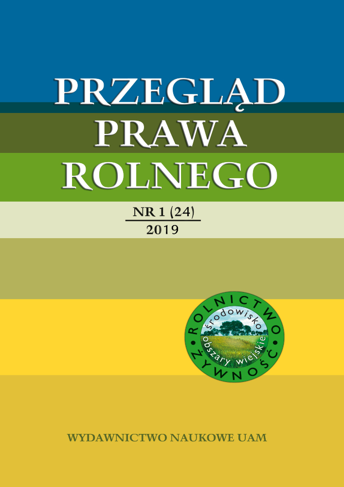 Journal cover Przegląd Prawa Rolnego, no. 1(24), year 2019