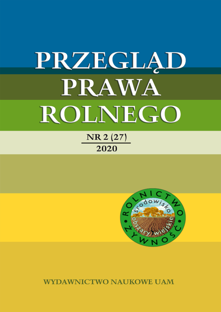 Journal cover Przegląd Prawa Rolnego, no. 2(27), year 2020