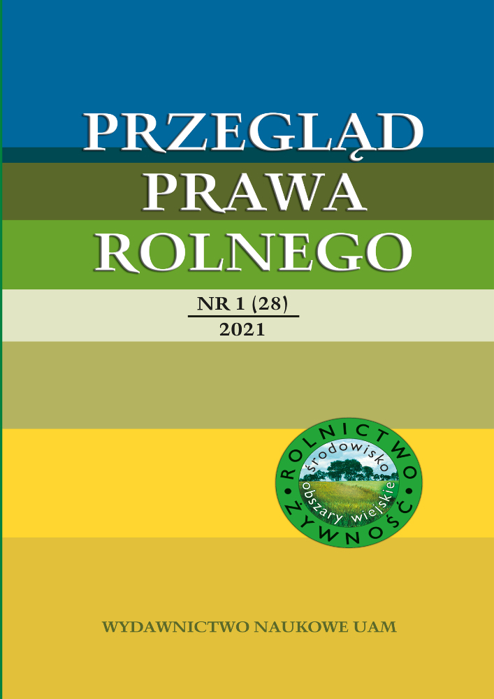 Journal cover Przegląd Prawa Rolnego, no. 1(28), year 2021