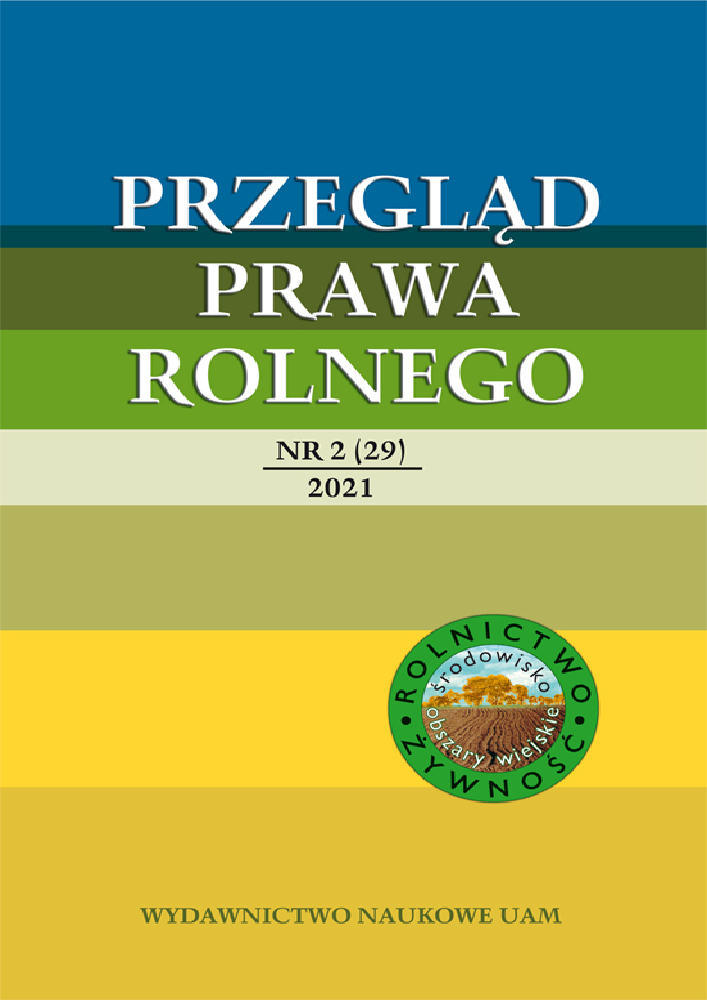 Journal cover Przegląd Prawa Rolnego, no. 2(29), year 2021
