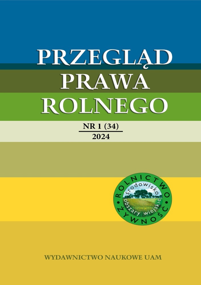 Journal cover Przegląd Prawa Rolnego, no. 1(34), year 2024