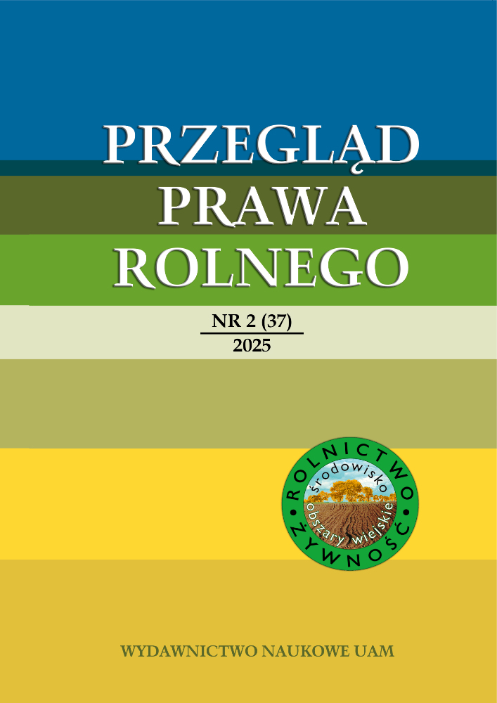 Journal cover Przegląd Prawa Rolnego, no. 2(37), year 2025