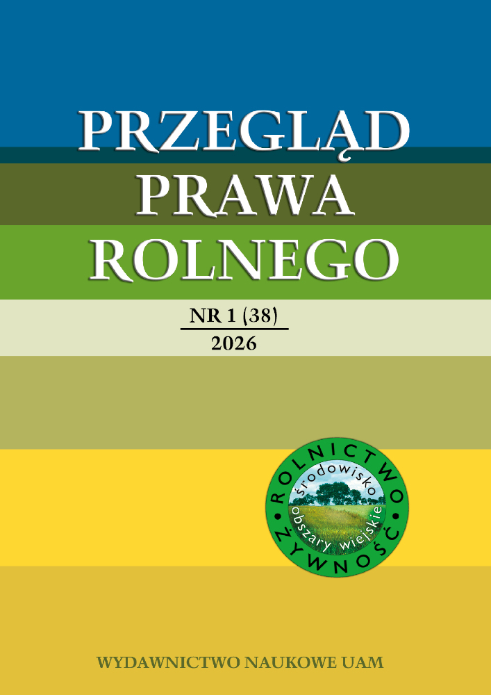 Journal cover Przegląd Prawa Rolnego, no. 1(38), year 2026
