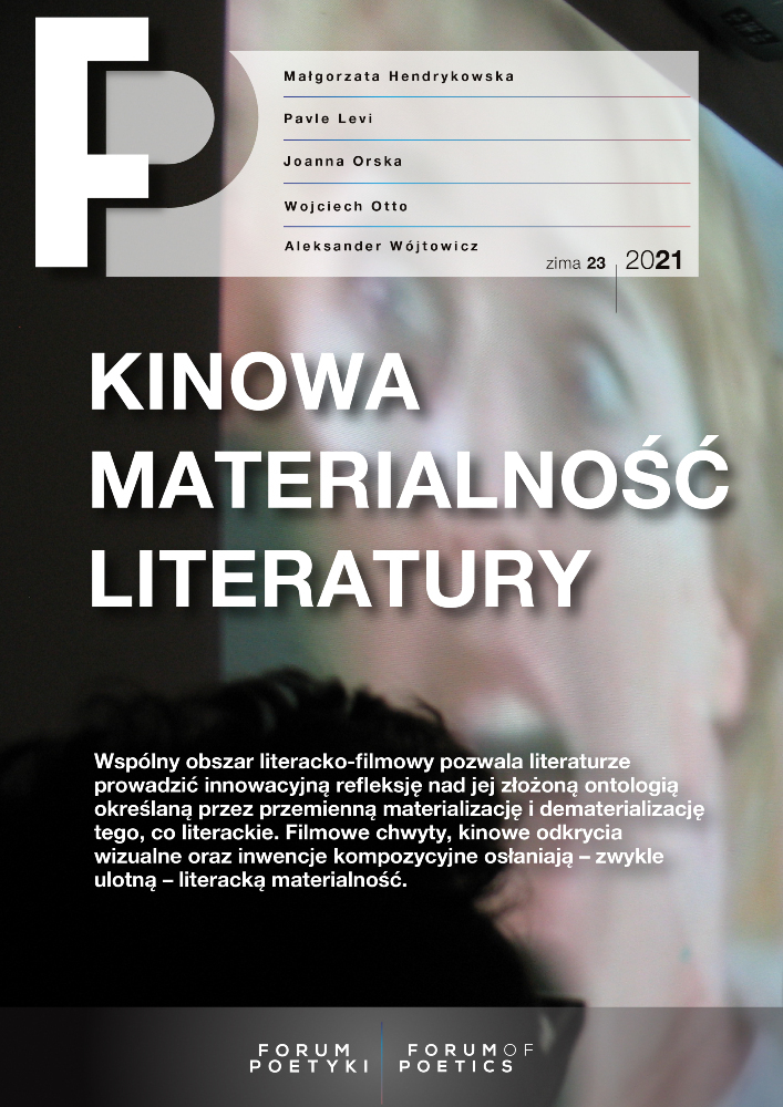 Okładka czasopisma Forum Poetyki, nr 23, rok 2021, tytuł zima 2021