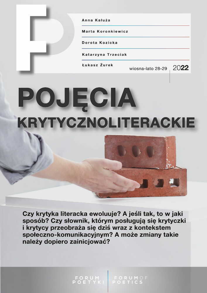 Okładka czasopisma Forum Poetyki, nr 28-29, rok 2022, tytuł wiosna-lato 2022