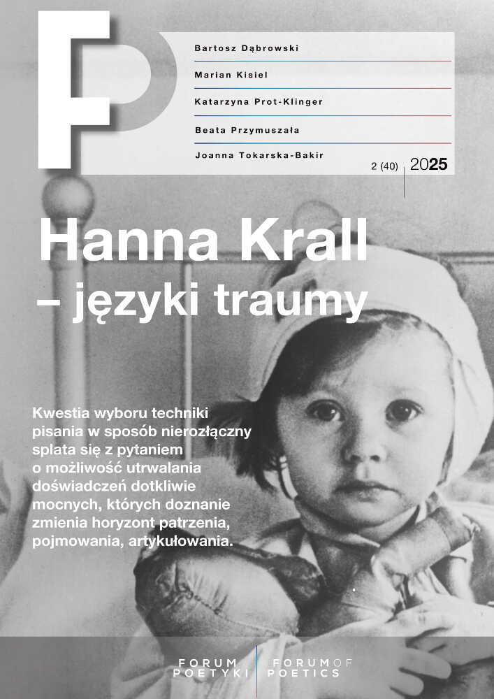 Okładka czasopisma Forum Poetyki, nr 2 (40), rok 2025