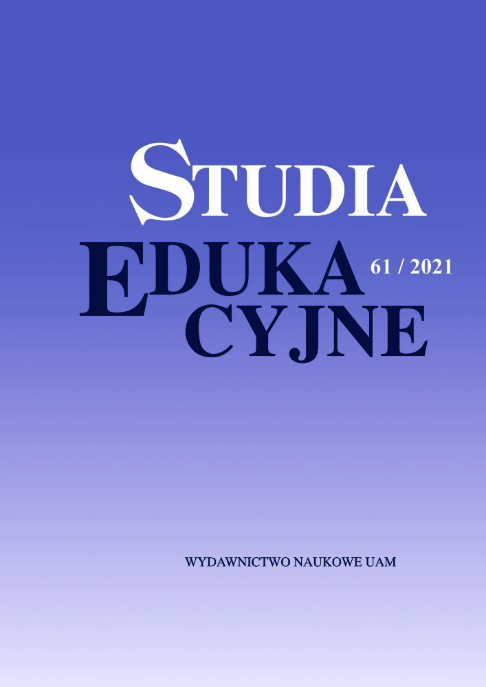 Okładka czasopisma Studia Edukacyjne, nr 61, rok 2021