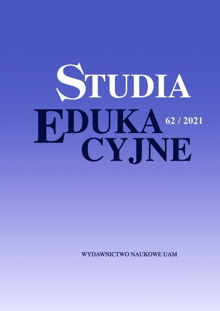 Okładka czasopisma Studia Edukacyjne, nr 62, rok 2021