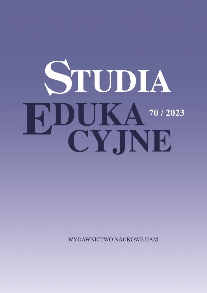 Okładka czasopisma Studia Edukacyjne, nr 70, rok 2023