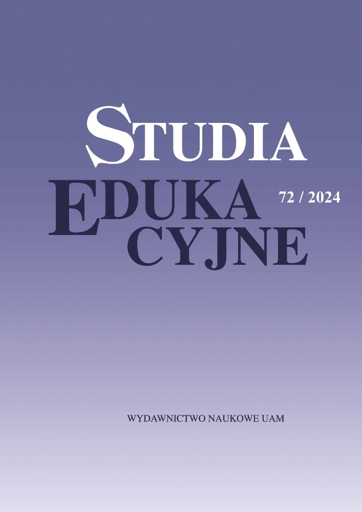 Okładka czasopisma Studia Edukacyjne, nr 72, rok 2024