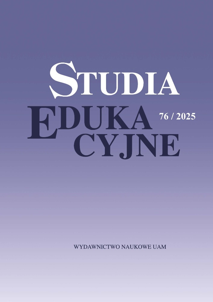 Okładka czasopisma Studia Edukacyjne, nr 76, rok 2025, tytuł STUDIA EDUKACYJNE NR 76/2025