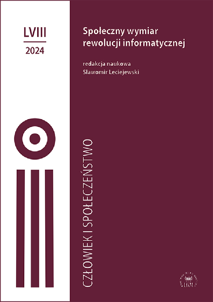 Okładka czasopisma Człowiek i Społeczeństwo, tom 58, rok 2024