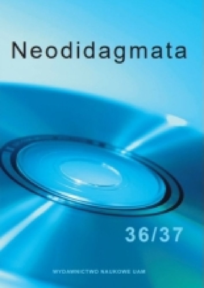 Okładka czasopisma Neodidagmata