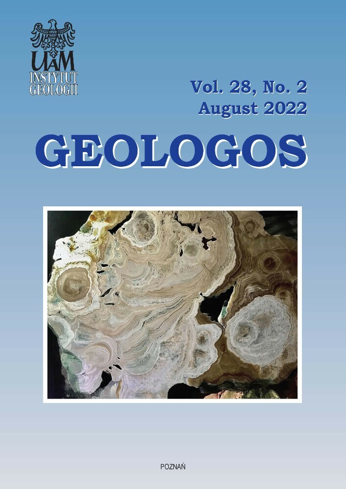 Journal cover Geologos, volume 28, no. 2, year 2022, title  