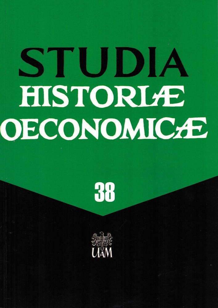 Journal cover Studia Historiae Oeconomicae, volume 38, year 2020, title ECONOMIC POLICY