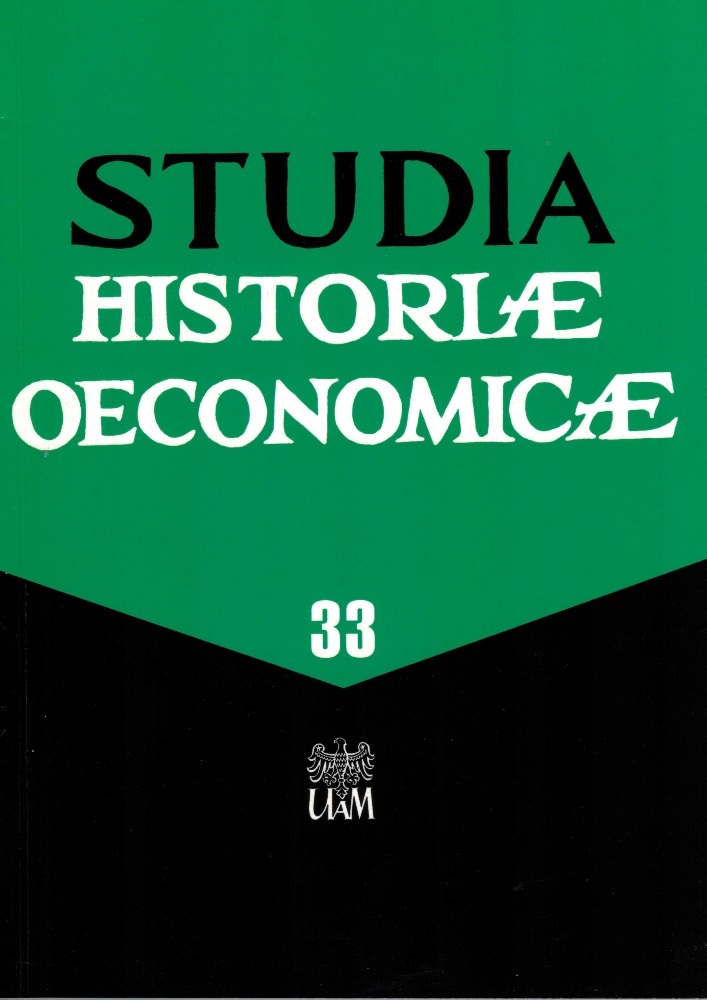 Journal cover Studia Historiae Oeconomicae, volume 33, year 2015, title PRIVILEGES