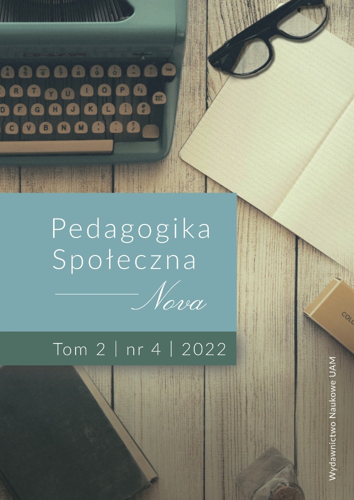 Okładka czasopisma Pedagogika Społeczna Nova, tom 2, nr 4, rok 2022