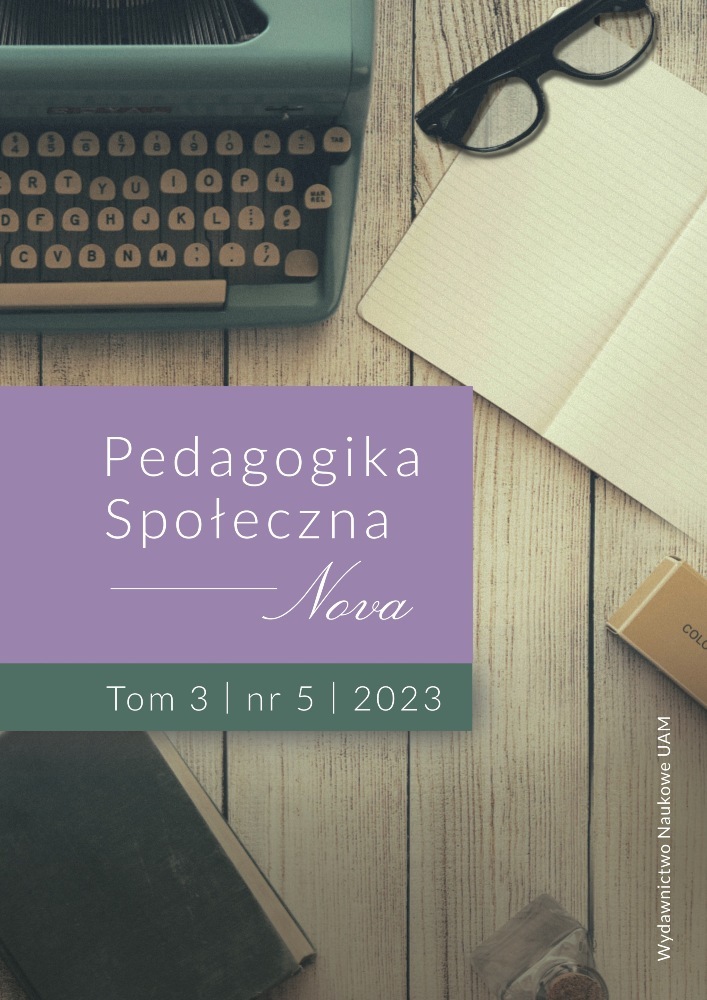 Okładka czasopisma Pedagogika Społeczna Nova, tom 3, nr 5, rok 2023