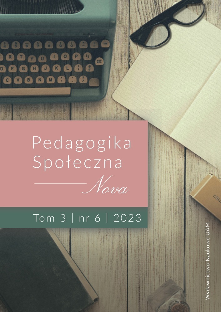 Okładka czasopisma Pedagogika Społeczna Nova, tom 3, nr 6, rok 2023