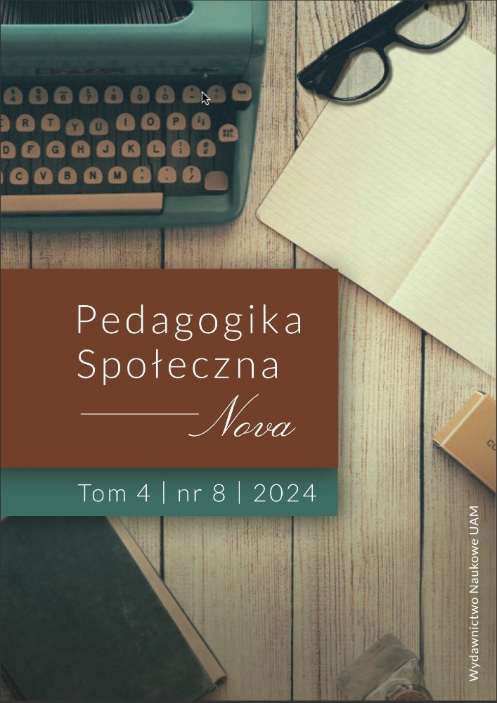 Okładka czasopisma Pedagogika Społeczna Nova, tom 4, nr 8, rok 2024