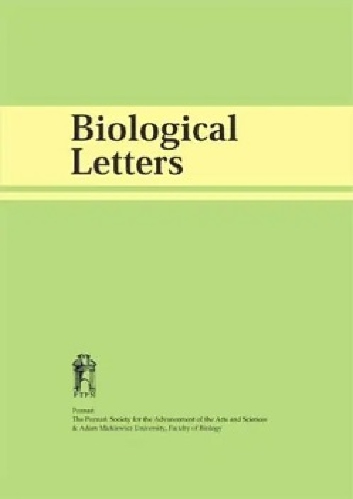 Journal cover Biological Letters, volume 54, no. 1, year 2019